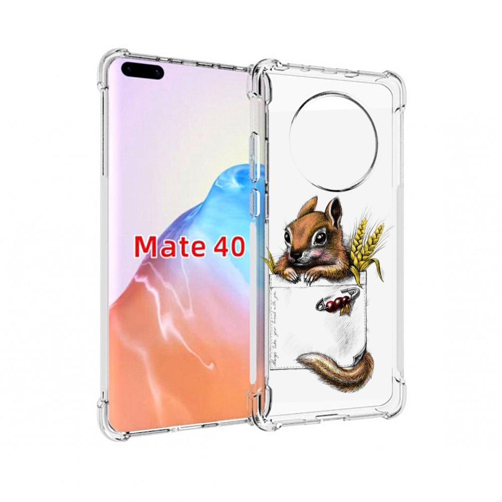 

Чехол MyPads Tocco для Huawei Mate 40 Белочка, Прозрачный, Tocco