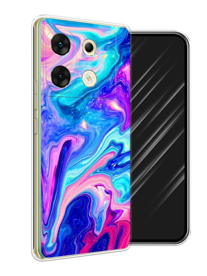 

Чехол Awog на Infinix Zero 30 5G "Потеки краски", Розовый, 3104950-1