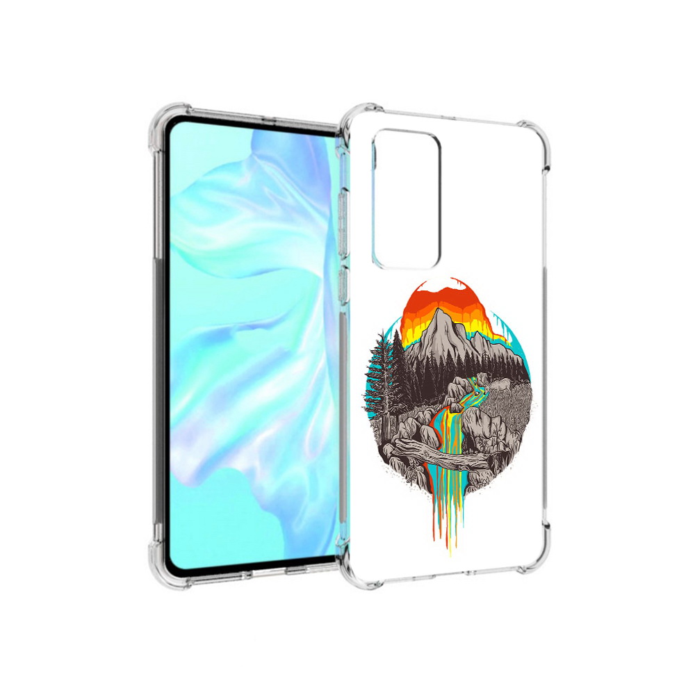 

Чехол MyPads Tocco для Huawei P40 Радужный водопад, Прозрачный, Tocco