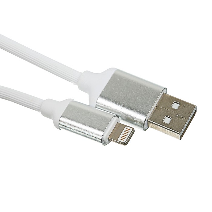 фото Кабель gal 2406sm usb - lightning, 2a,1 м, белый