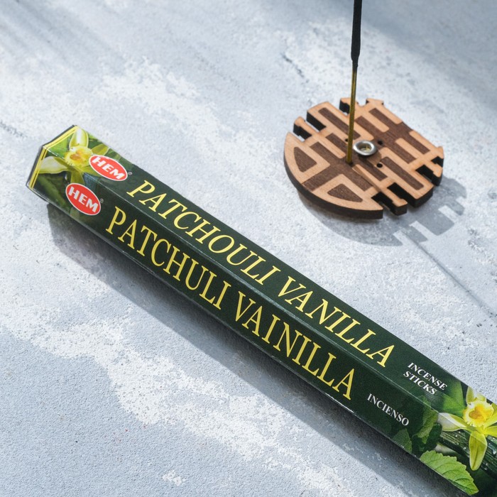 

Благовония HEM "Patchouli Vanilla Hexa Пачули Ваниль", 20 палочек в упаковке, шестигранни