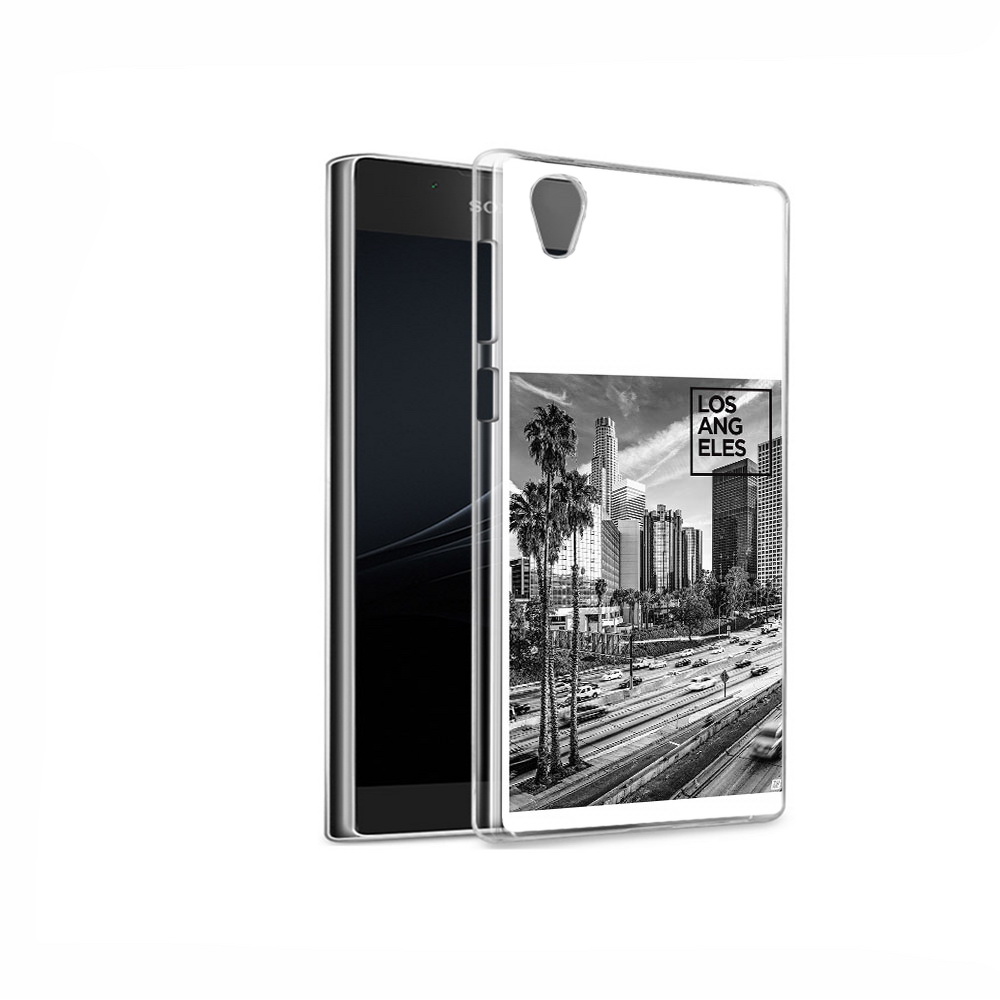 

Чехол MyPads Tocco для Sony Xperia L1 черно белый лос анджелес (PT66853.250.685), Прозрачный, Tocco