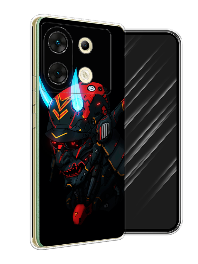 

Чехол Awog на Infinix Zero 30 5G "Неоновый самурай", Черный;красный;голубой, 3104950-1