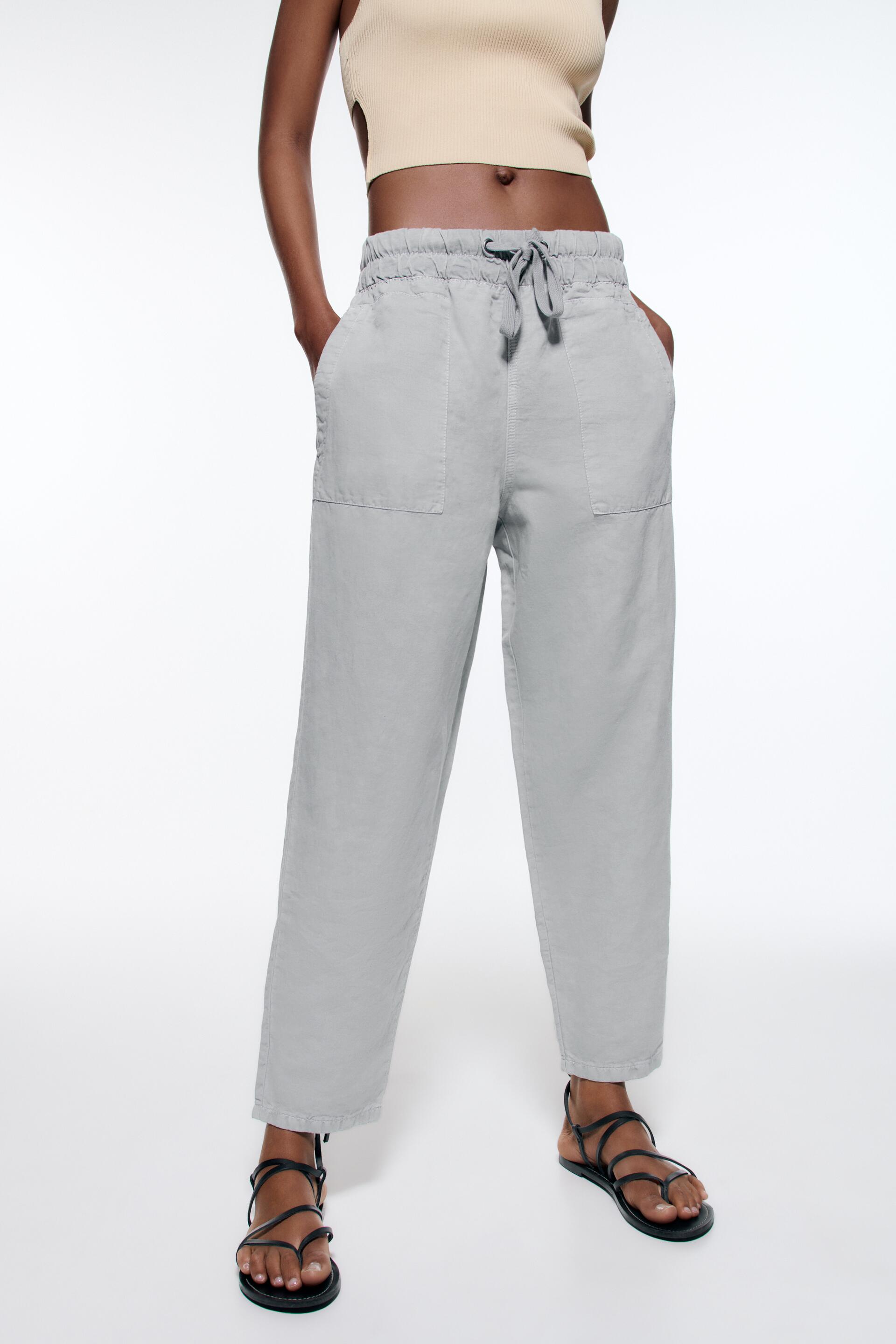 

Брюки женские ZARA 04877256 голубые L (доставка из-за рубежа), 04877256