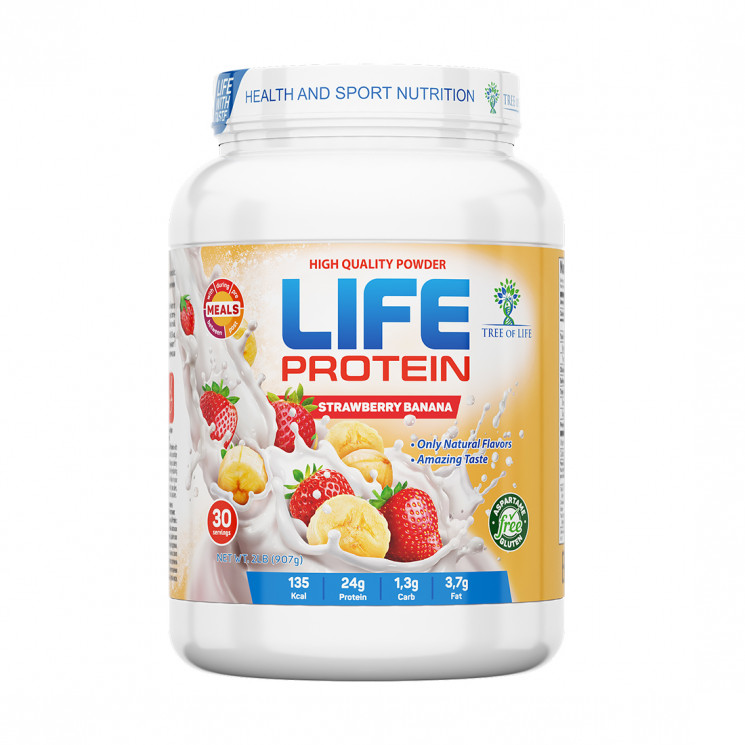 фото Протеин tree of life life protein 907 г strawberry banana