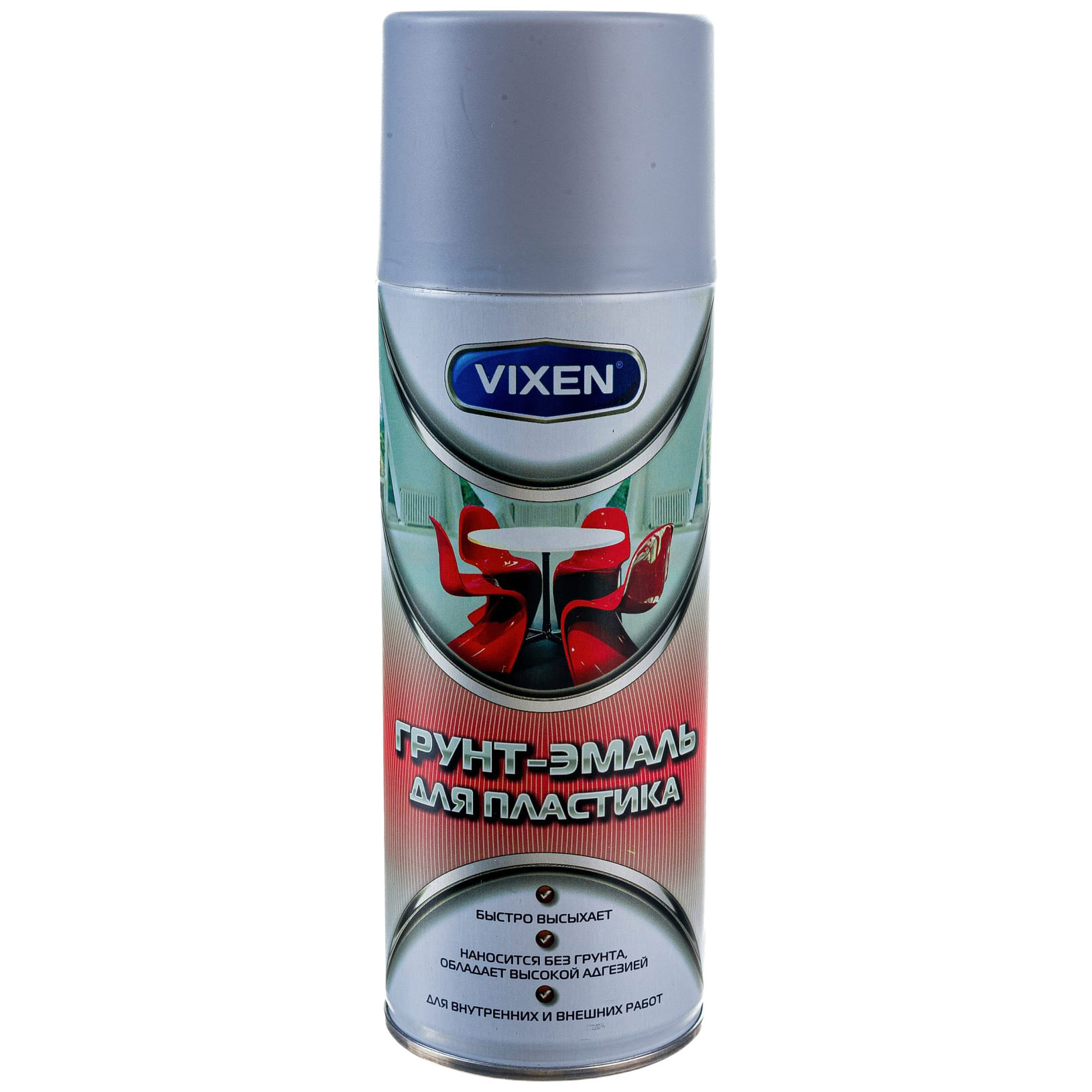 Грунт-Эмаль Vixen Для Пластика, Серый Матовый Аэрозоль 520 Мл ASTROHIM арт. VX50102