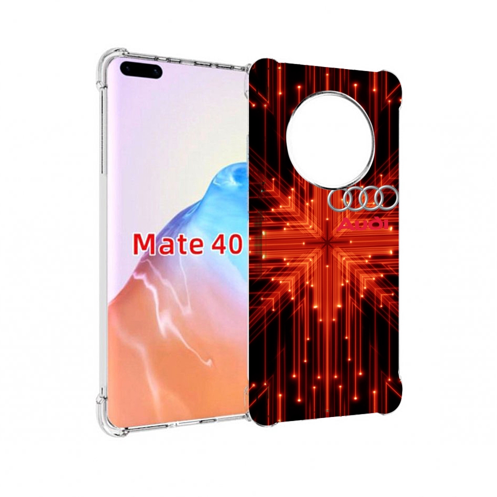 

Чехол MyPads Tocco для Huawei Mate 40 Ауди-на-неоновом-фоне, Прозрачный, Tocco