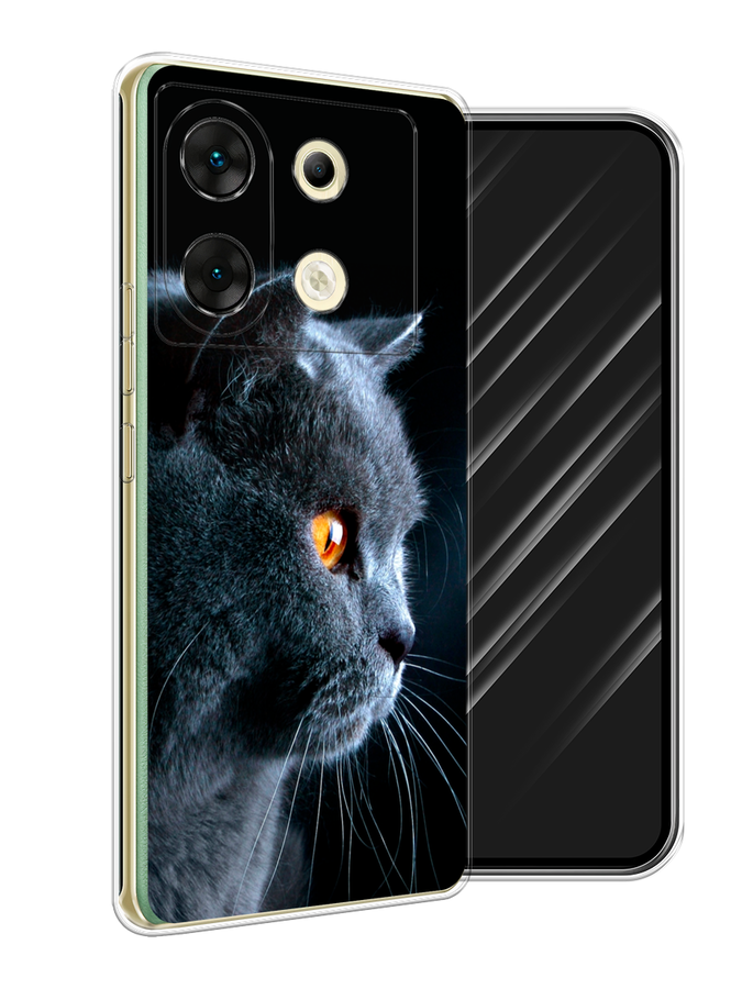 

Чехол Awog на Infinix Zero 30 5G "Благородный кот британец", Черный;серый;оранжевый, 3104950-1
