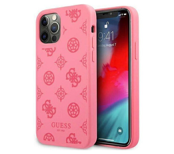 фото Чехол cg mobile guess liquid silicone peony iphone 12 pro max фуксия