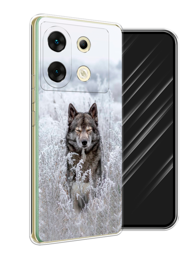 

Чехол Awog на Infinix Zero 30 5G "Волк в поле", Белый;черный, 3104950-1