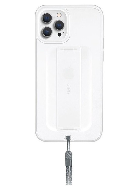 фото Чехол uniq heldro + band de anti-microbial iphone 12 pro max, прозрачный