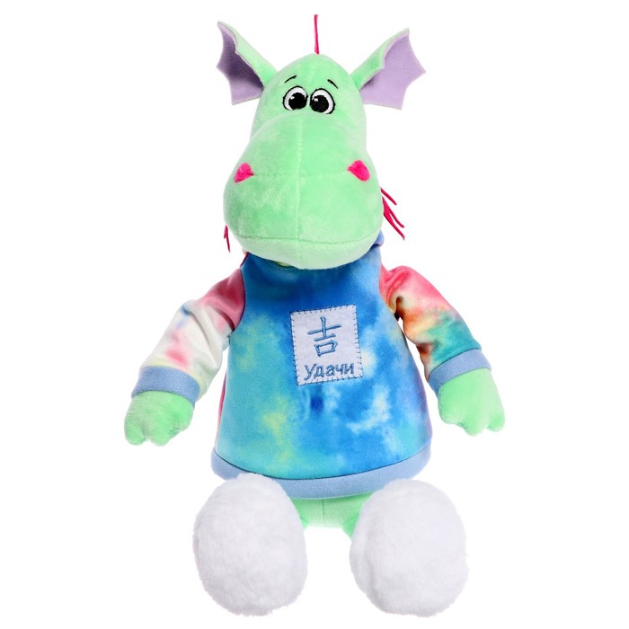 

Мягкая игрушка Kult of toys Дракончик Лайм в толстовке, 25 см, салатовый, Зеленый;разноцветный