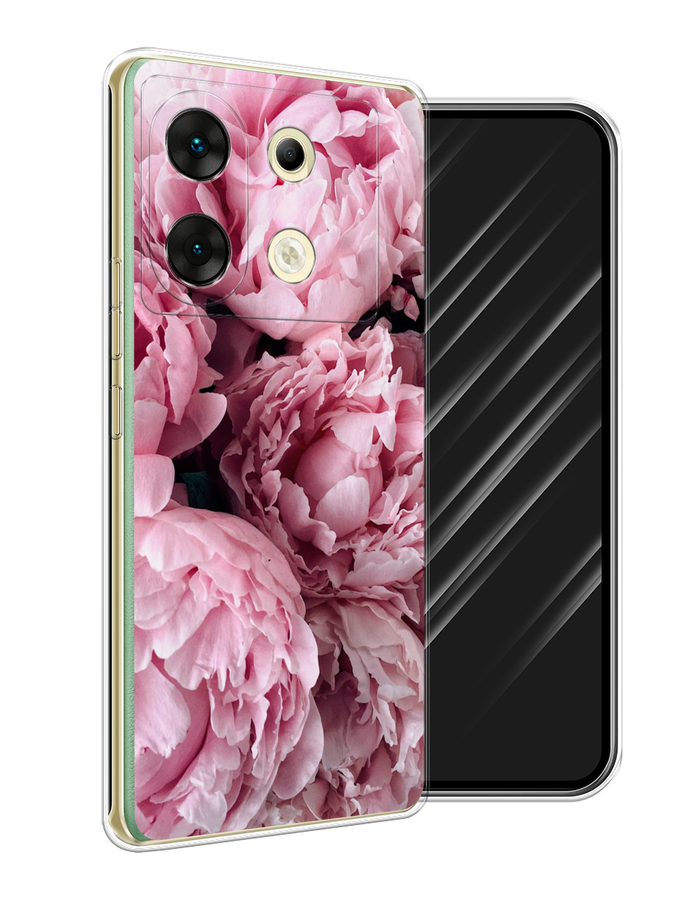 

Чехол Awog на Infinix Zero 30 5G "Нежные пионы", Розовый;черный;белый, 3104950-1