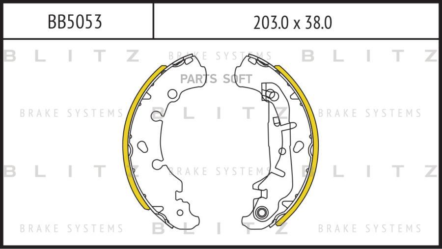 Тормозные колодки BLITZ барабанные bb5053