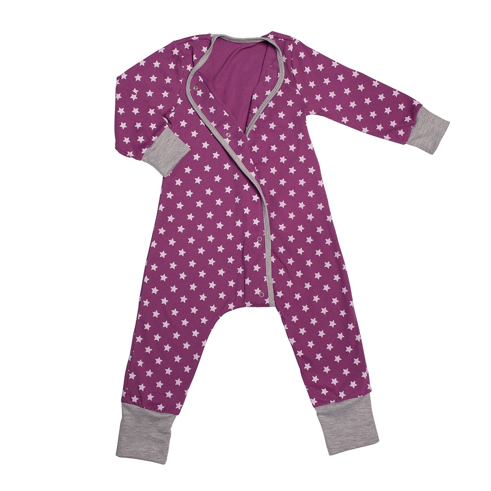 фото Комбинезон (пижама) детский bambinizon звездное небо фиолетовый р. 68