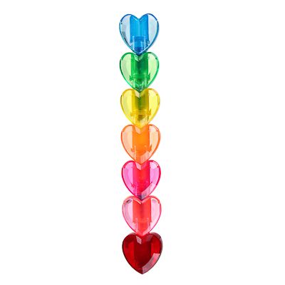 ClipStudio Набор маркеров-выделителей в форме сердца, 6 цветов + 1 колпачок, након. 3мм, П
