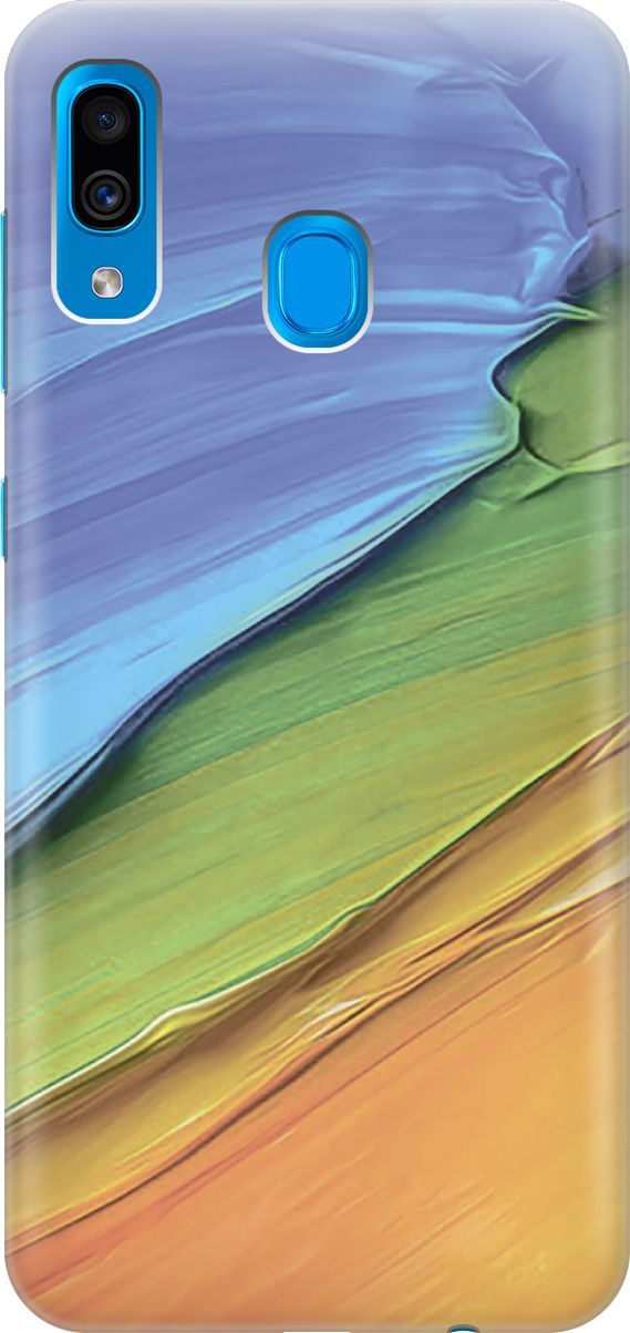 

Чехол на Samsung Galaxy A20/A30 с принтом "Желто-синие ткани", 7062