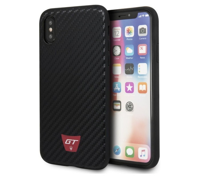 фото Чехол cg mobile maserati gransport trofeo carbon iphone x/xs черный