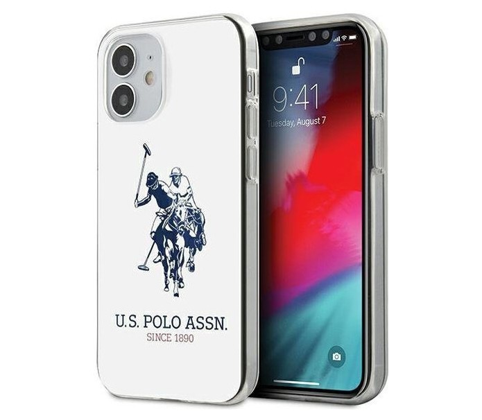 фото Чехол cg mobile u.s. polo assn. shiny double horse iphone 12 mini белый