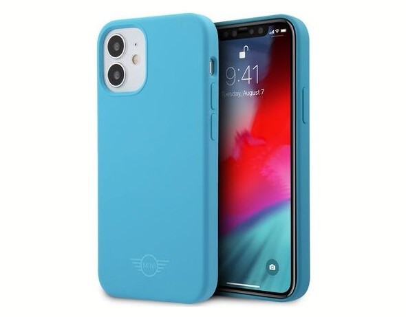 Чехол CG Mobile MINI Liquid Silicone Laser logo iPhone 12 mini Голубой