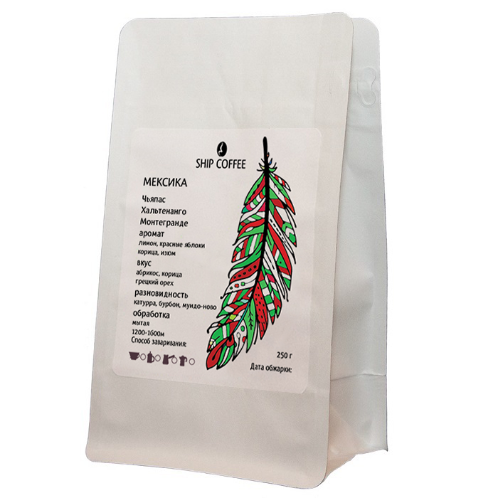 

Кофе черный ShipCoffee в зернах, 250 г, Кофе в зернах Мексика