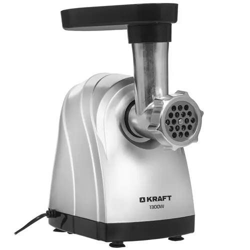 

Электромясорубка KRAFT KF-MG1320S 300 Вт серебристый; черный, KF-MG1320S