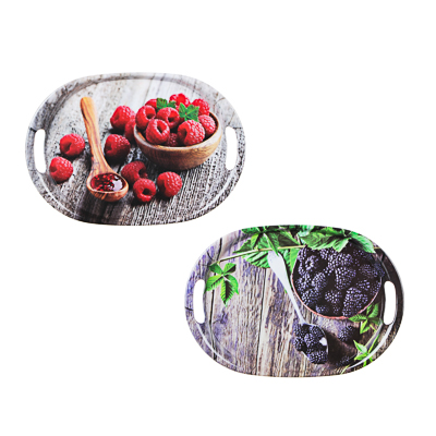 фото Vetta ягоды поднос овальный, пластик, 33х23,5х2,5см, 2 дизайна