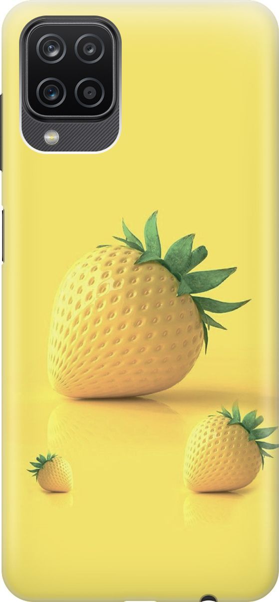 

Чехол на Samsung Galaxy A12/M12 с принтом "Желтая клубника", Черный, 7058