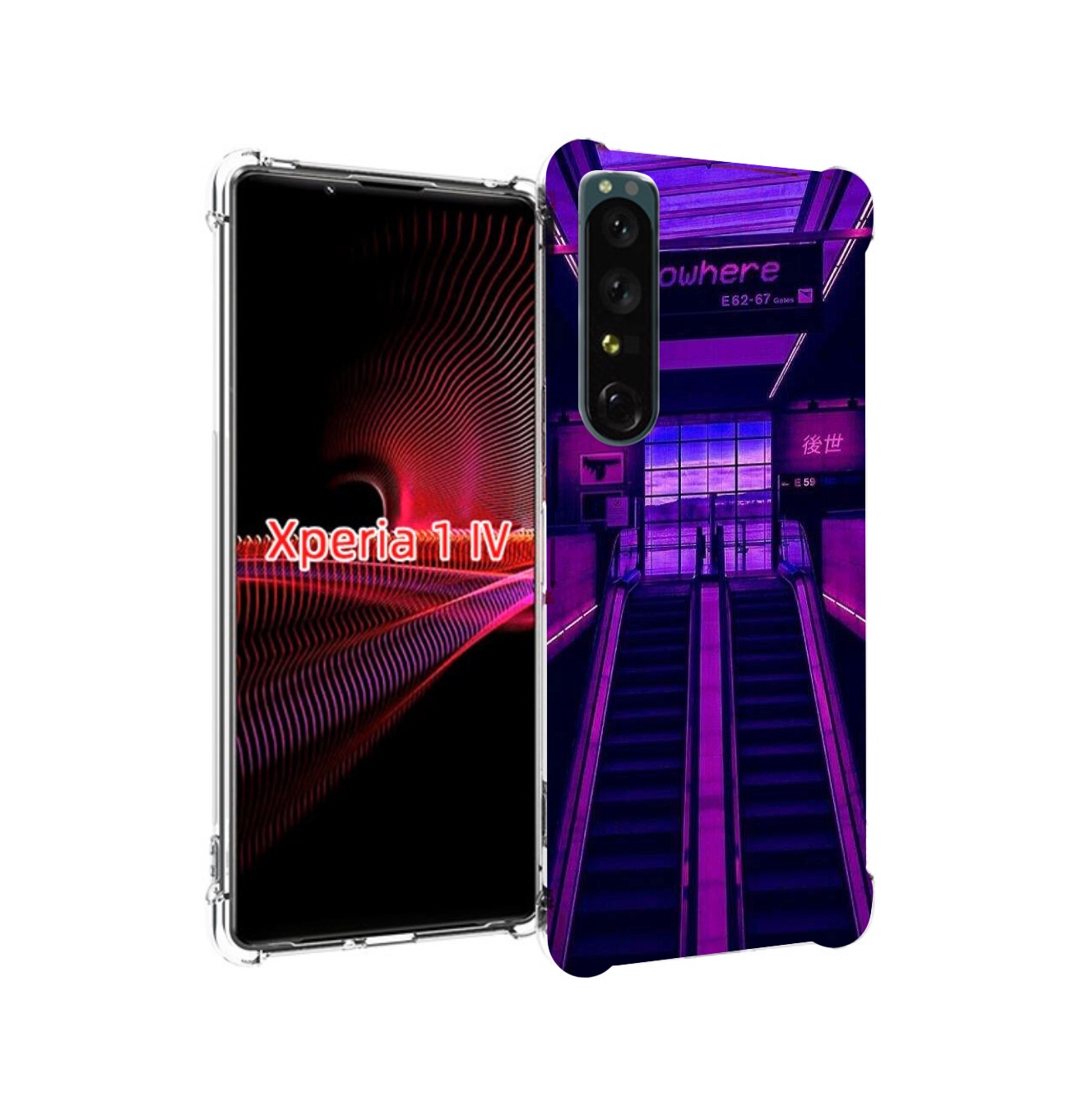 

Чехол накладка MyPads фиолетовый эскалатор для Sony Xperia 1 IV, Прозрачный, Tocco