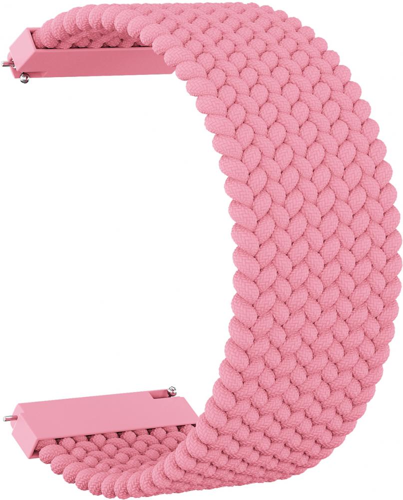 

Ремешок нейлоновый GSMIN Braid 22 для Ticwatch Pro (135 мм) (Розовый)