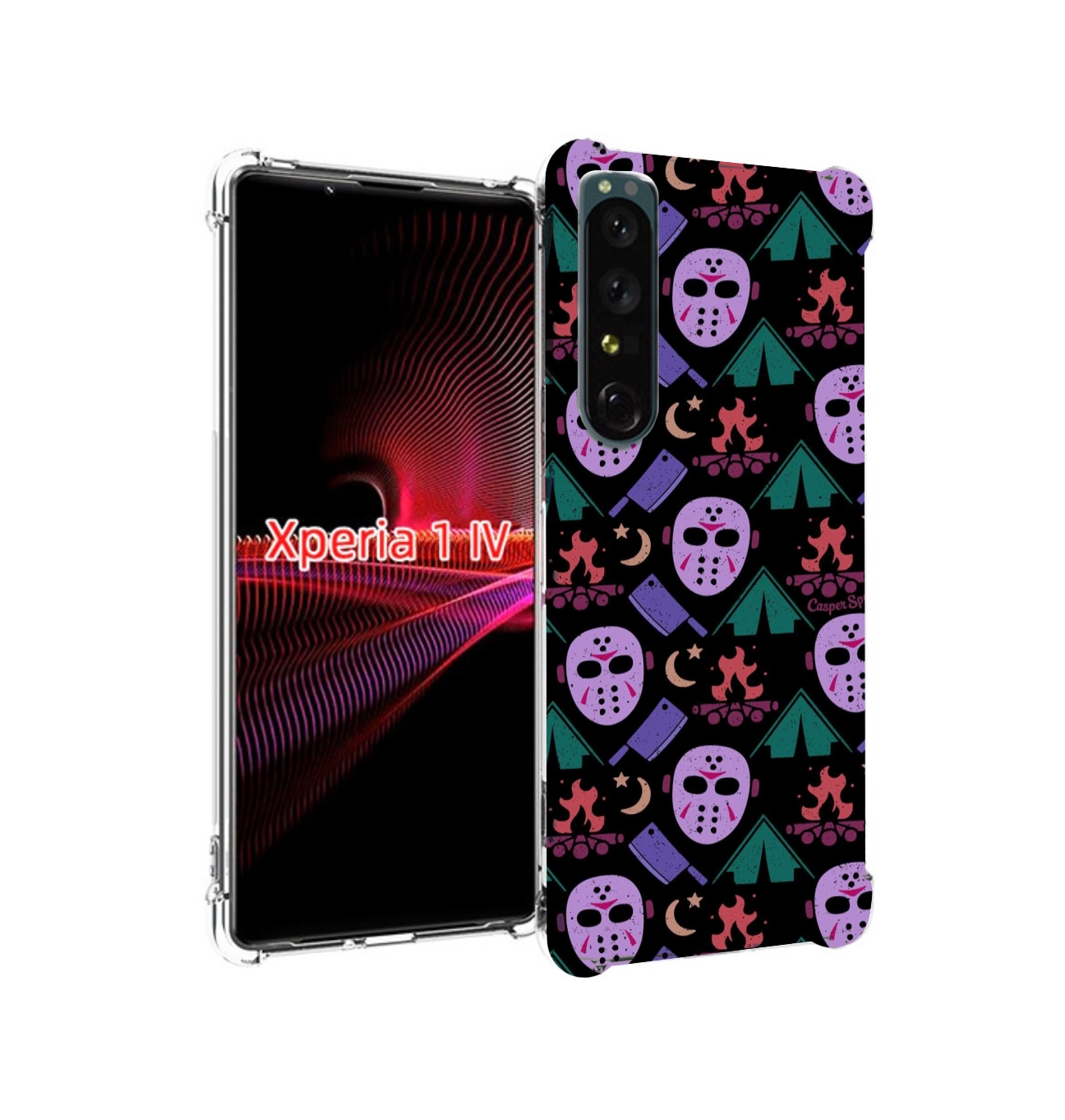 

Чехол накладка MyPads фиолетовые маски для Sony Xperia 1 IV, Прозрачный, Tocco