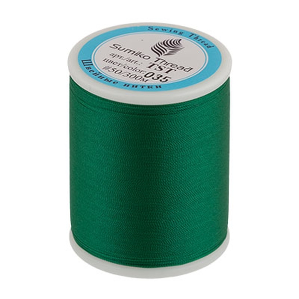 Нитки для трикотажных тканей SumikoThread 50, 100% нейлон, 328 я, 300 м, №035 ярко-зеленый