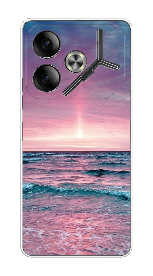 

Чехол на Tecno Pova 6 "Восход 3", Розовый;голубой, 305350-1