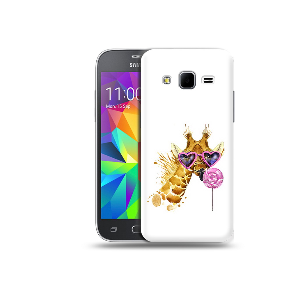 

Чехол MyPads Tocco для Samsung Galaxy Core Prime акварельный жираф (PT11933.566.217), Прозрачный, Tocco