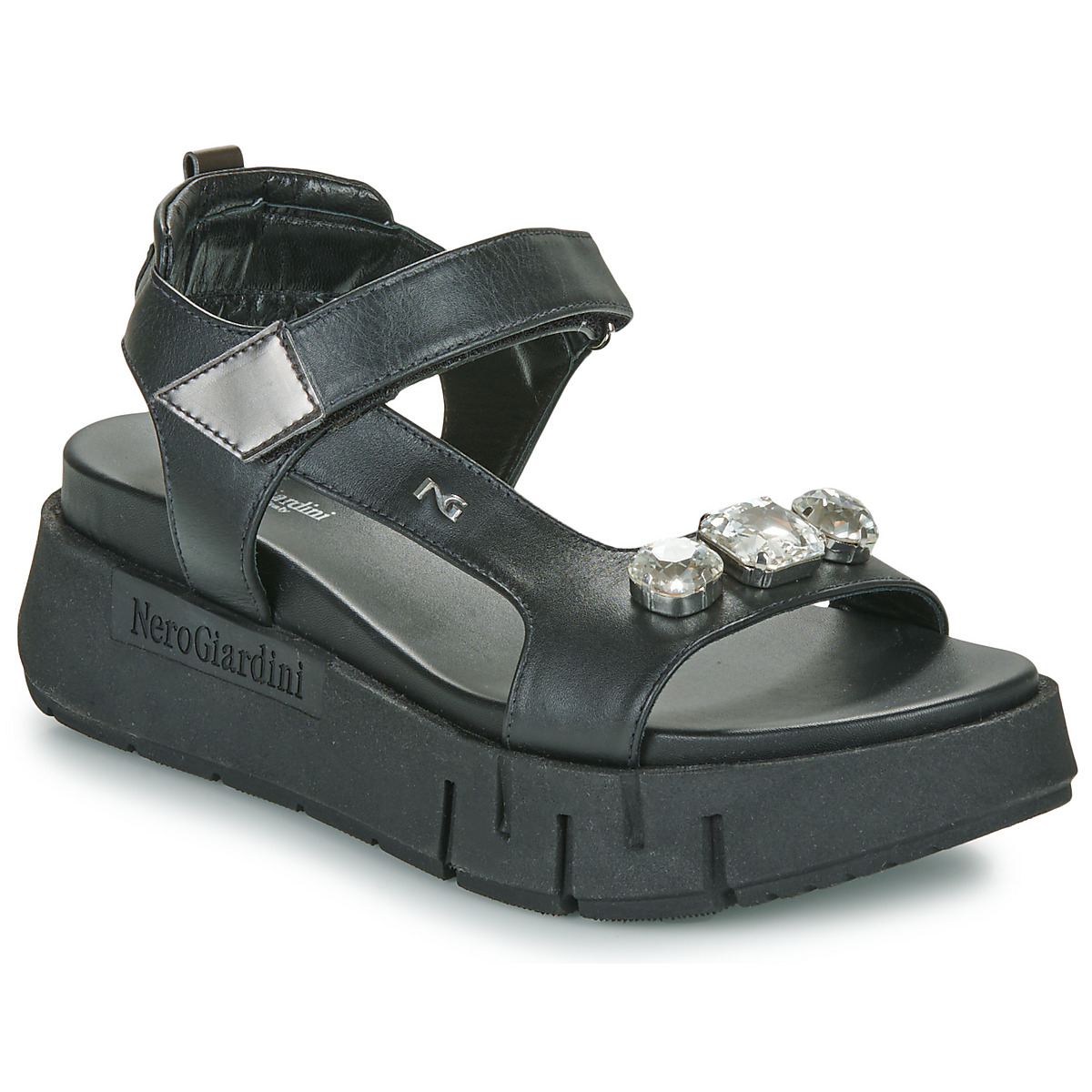 

Сандалии женские Nero Giardini 27133220 черные 38 EU, Черный, 27133220