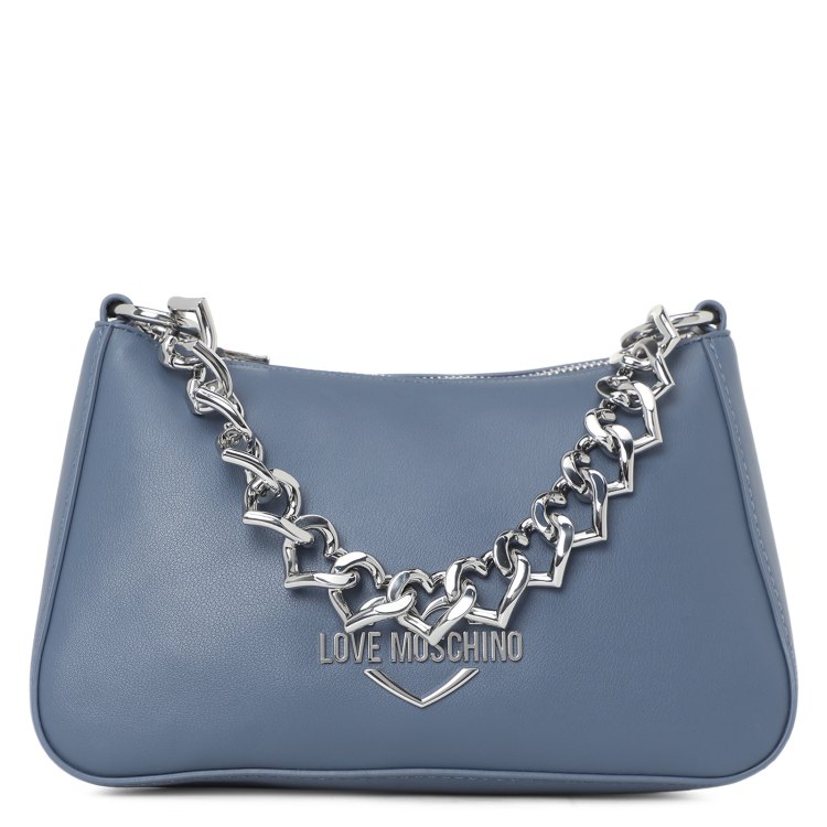 

Сумка женская Love Moschino HEART CHAIN серо-синий, HEART CHAIN