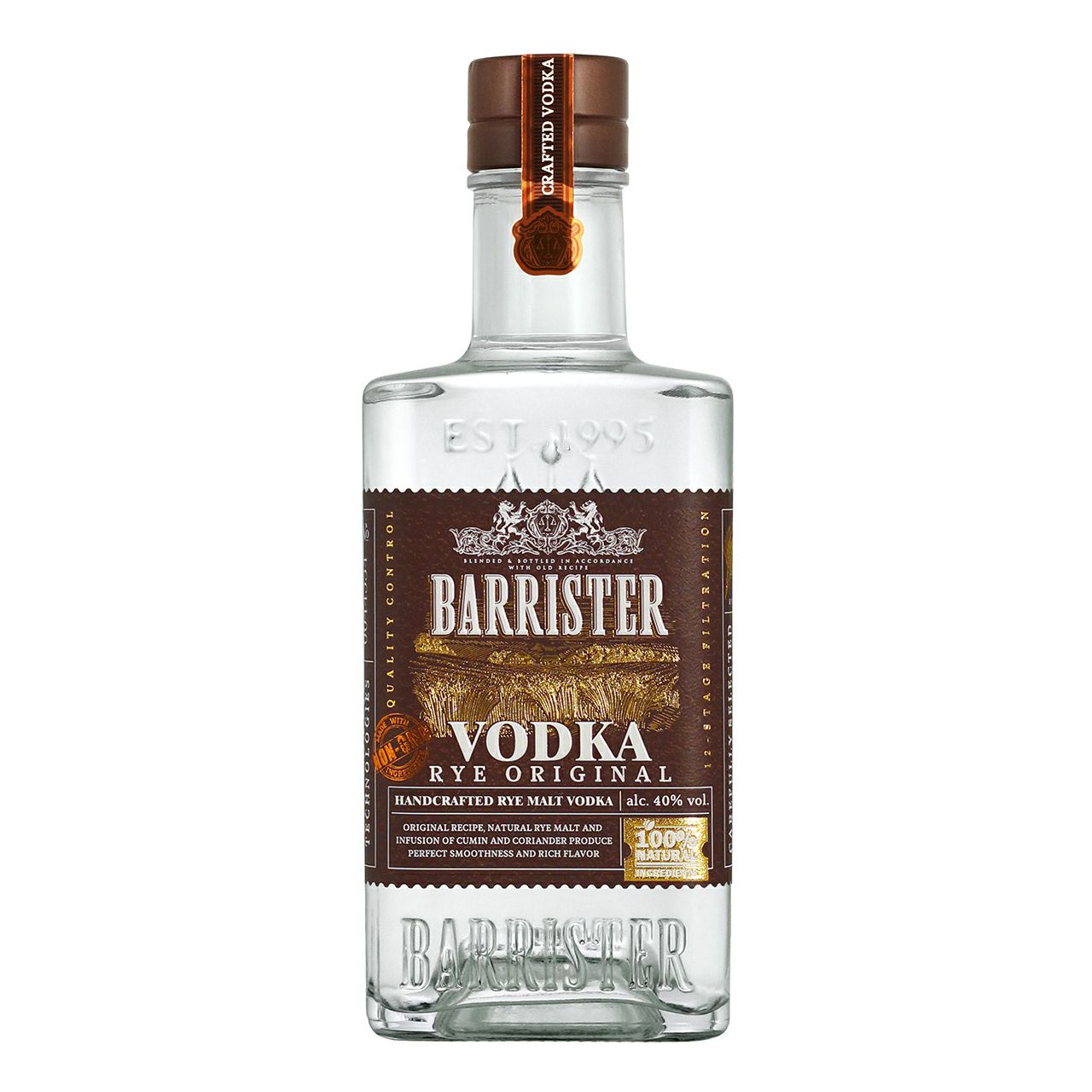 

Водка Barrister Ржаная 40% 0,5 л