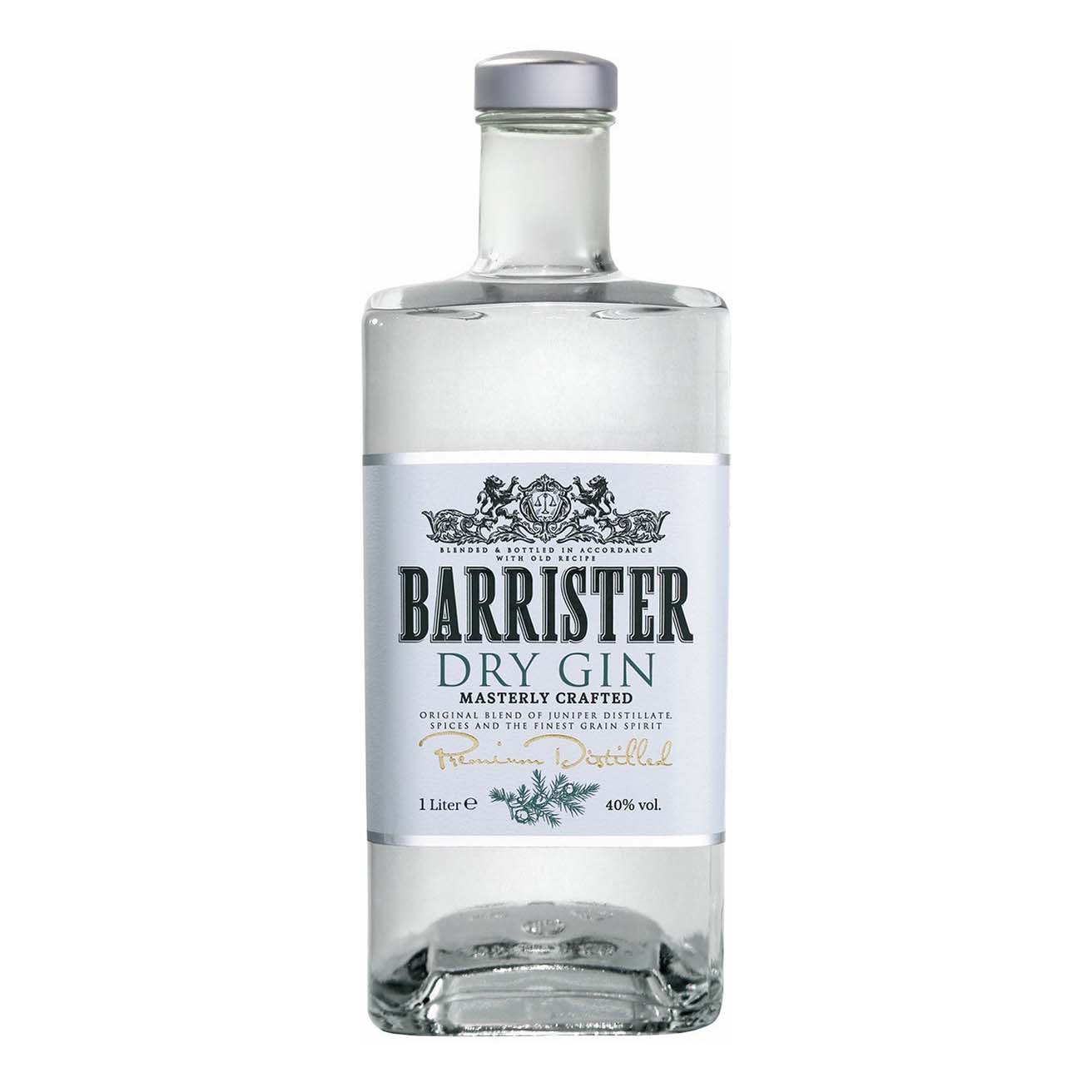 

Джин Barrister Dry Gin 40% 1 л