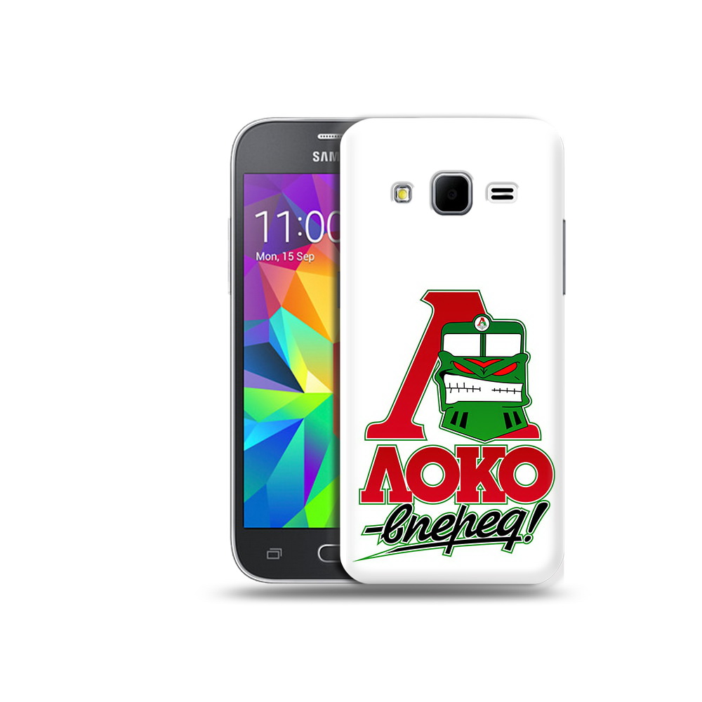 

Чехол MyPads Tocco для Samsung Galaxy Core Prime ФК локо вперед (PT11933.566.181), Прозрачный, Tocco