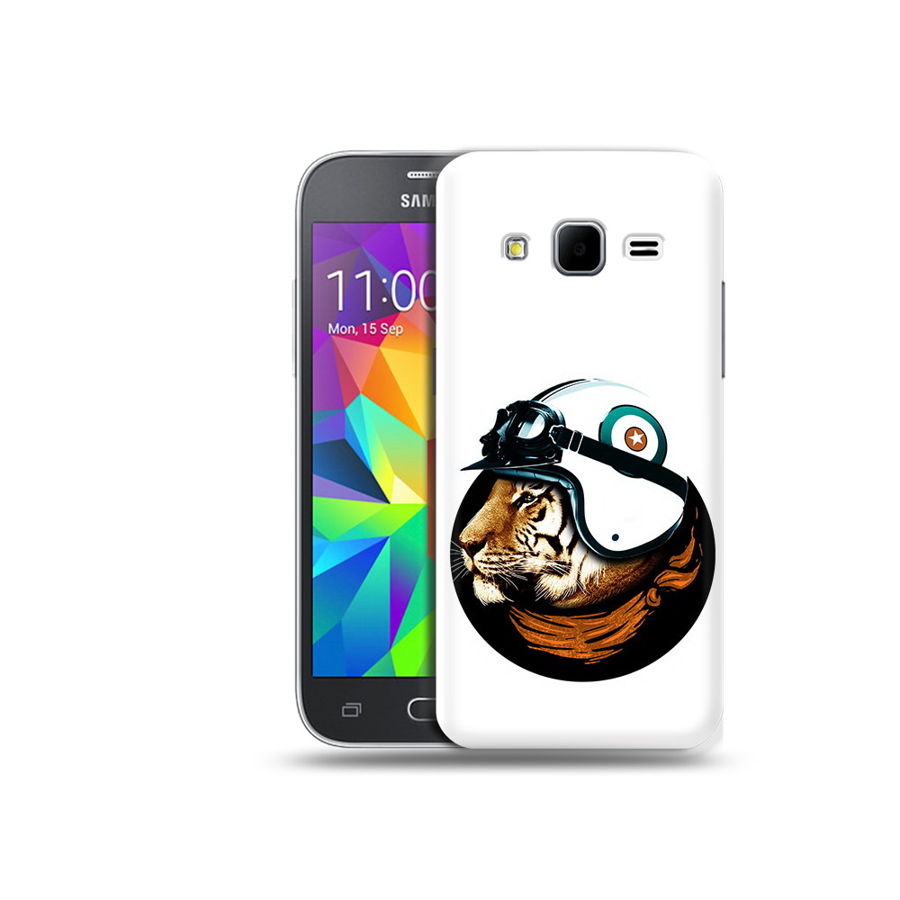 

Чехол MyPads Tocco для Samsung Galaxy Core Prime Тигр в шлеме (PT11933.566.171), Прозрачный, Tocco