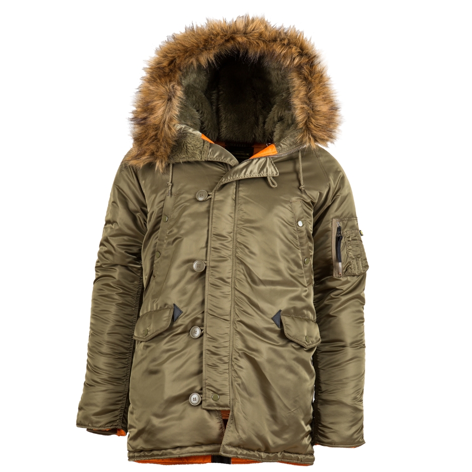 

Куртка аляска Alpha Industries Slim Fit N-3B Parka GEN1, зеленый 4XL, N-3B Slim Fit