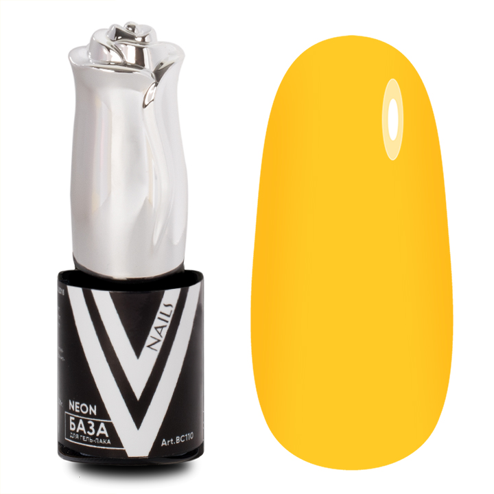 База Vogue Nails камуфлирующая оранжево-желтая неоновая полупрозрачная 10 мл