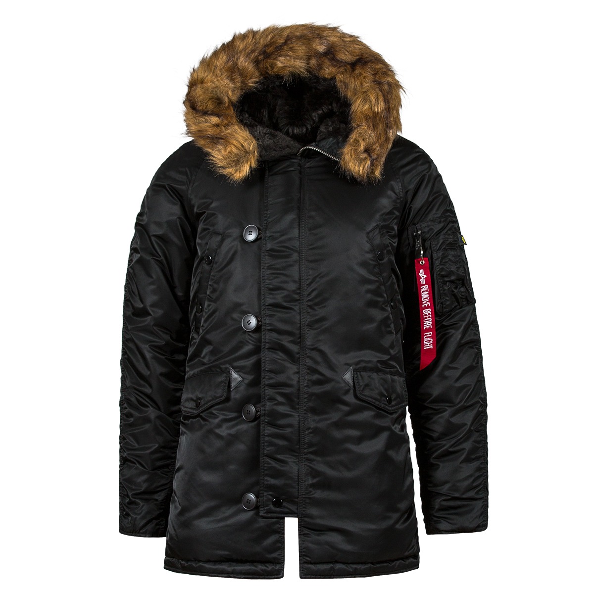 

Куртка аляска Alpha Industries Slim Fit N-3B Parka, черная 4XL, N-3B Slim Fit