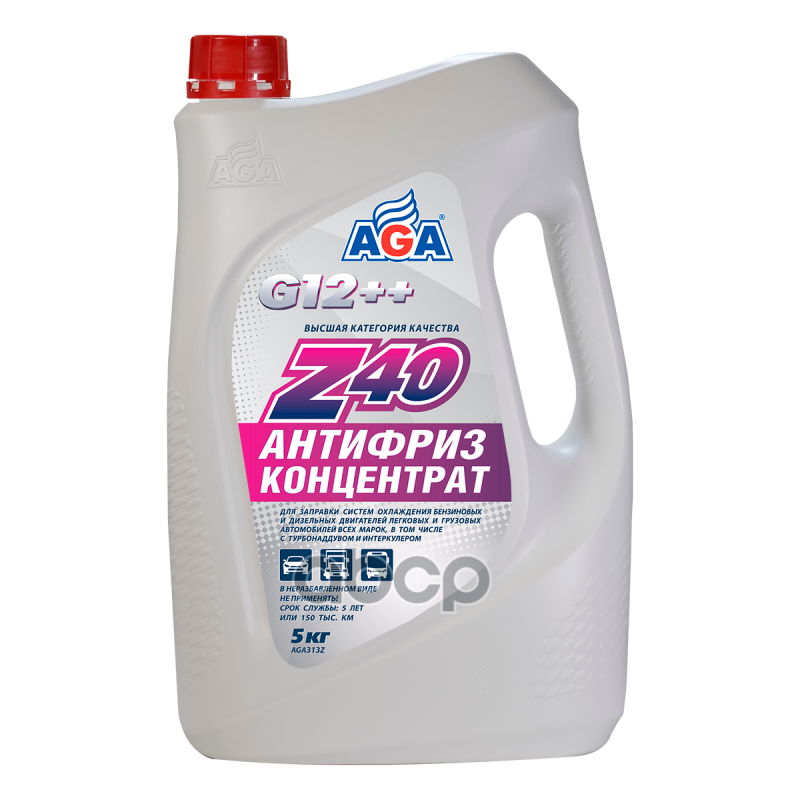 

Антифриз AGA Z40 концентрат, красный, 5 кг, G-12++