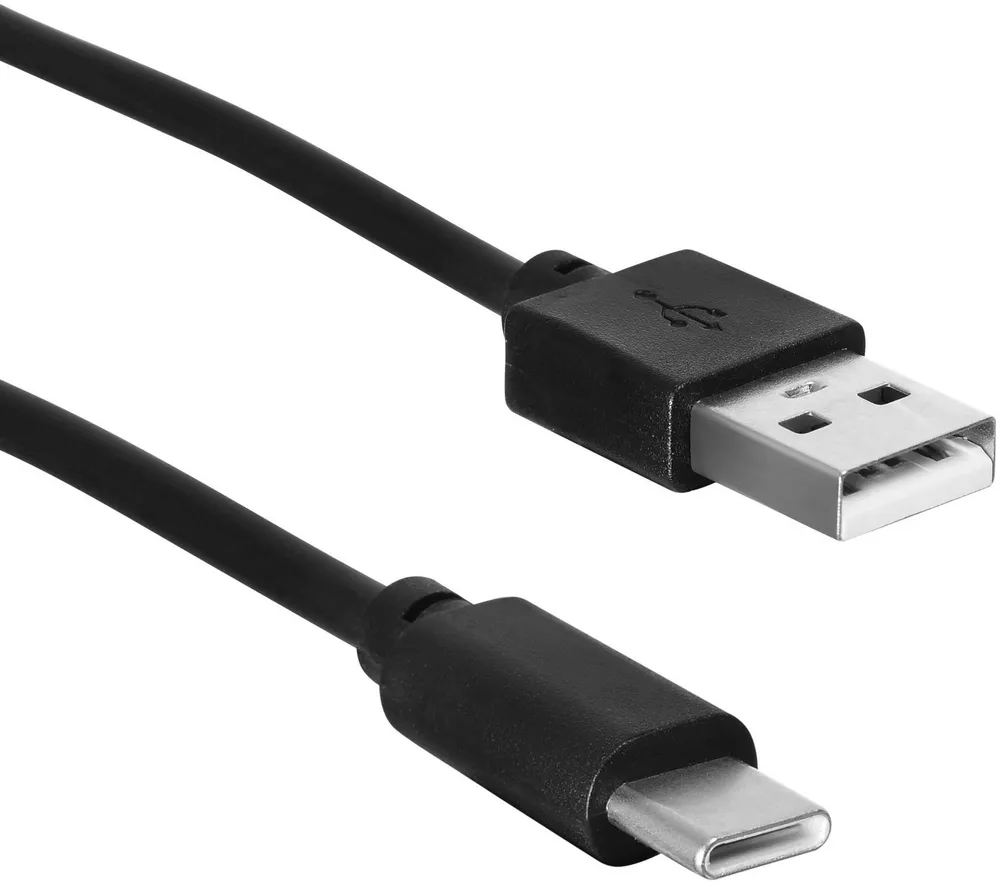 Кабель Sunwind USB - USB Type-C 3А, 1 м, черный