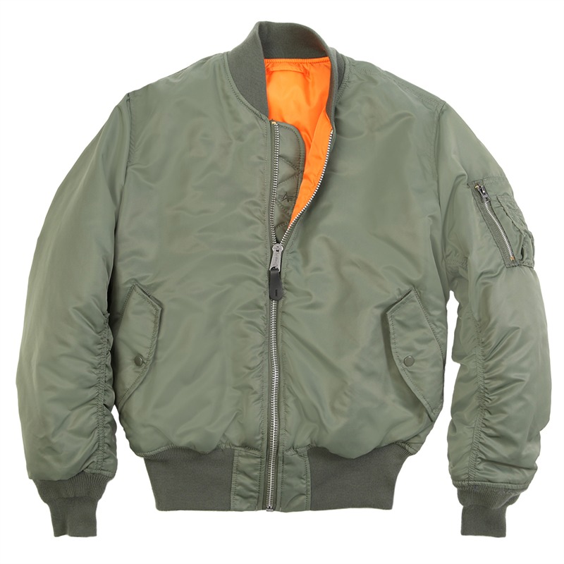 

Куртка бомбер Alpha Industries Ma-1 Flight Jacket, зеленая, 3XL, MA-1