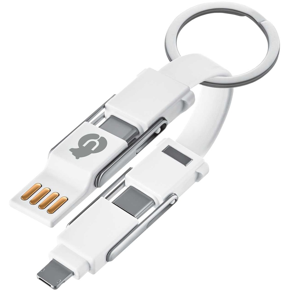 Кабель-брелок uBear SWITCH 6-IN-1, USB-A/Lightning/2 USB Type-C/Micro-USB