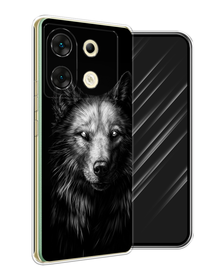 

Чехол Awog на Infinix Zero 30 5G "Волк черно белый", Серый;бежевый;белый, 3104950-1