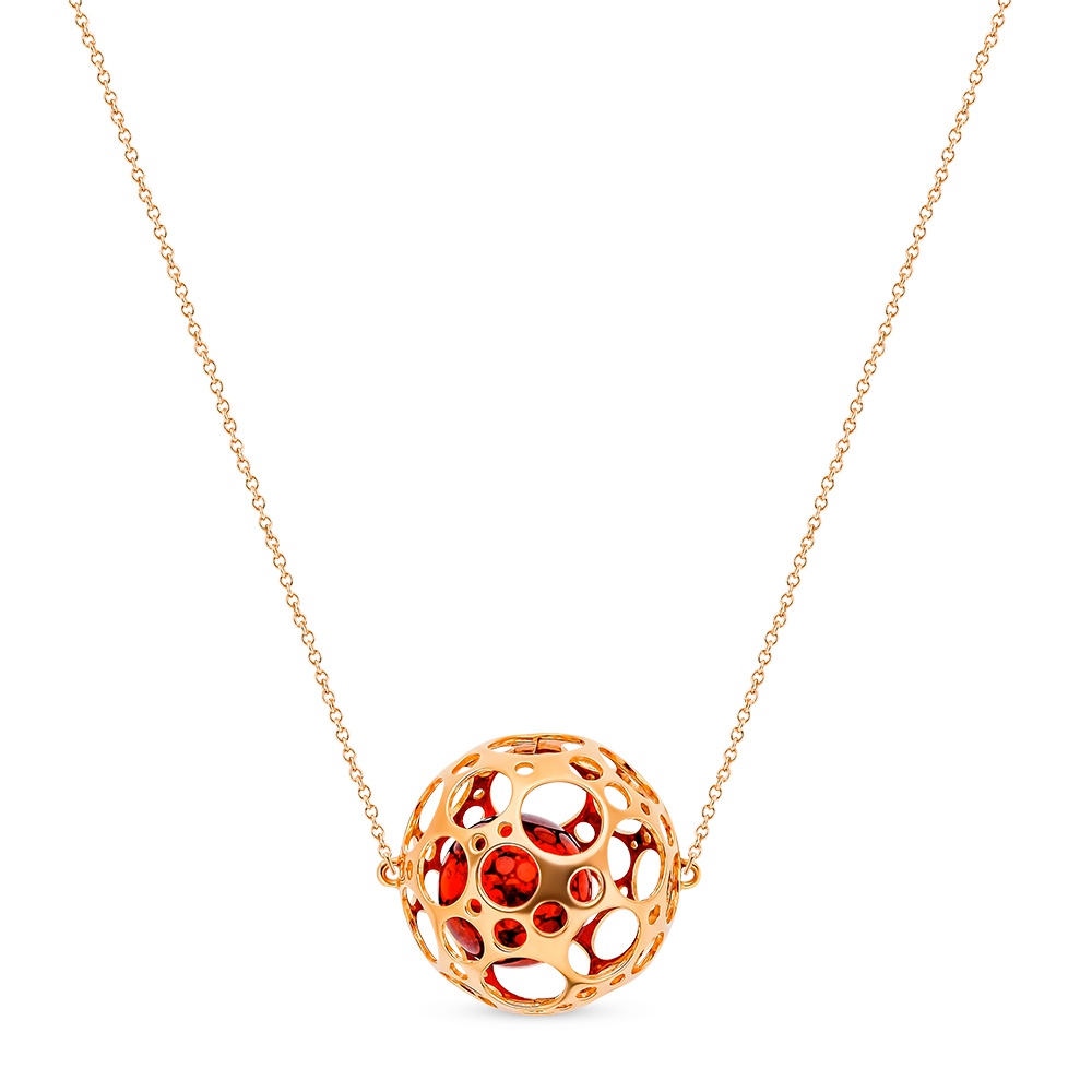 

Колье из серебра 52 см 585Gold 706000491, янтарь, 706000491