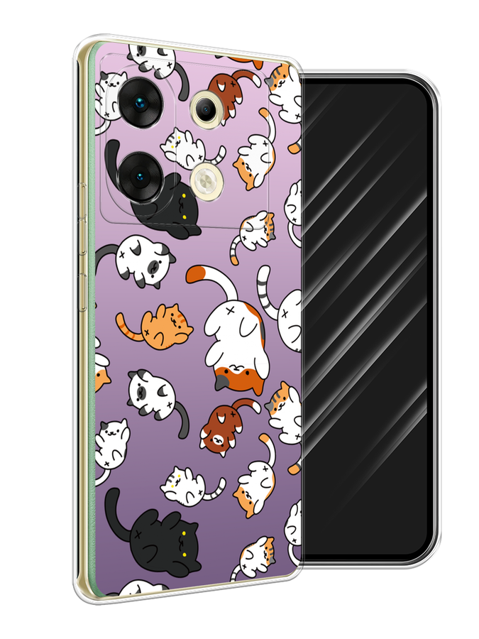 

Чехол Awog на Infinix Zero 30 5G "Котопад", Фиолетовый;белый, 3104950-1